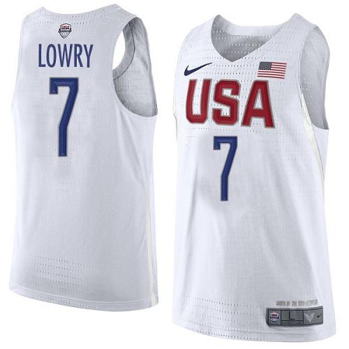 Nike Team USA #7 Kyle Lowry White 2016 Dream Team Game Youth NBA Jersey